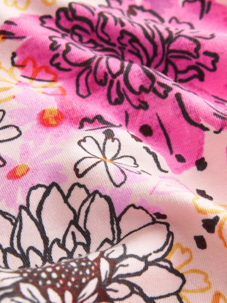 Pink Ditsy Floral Printed Leggings (3-16yrs) - Image 3 of 3