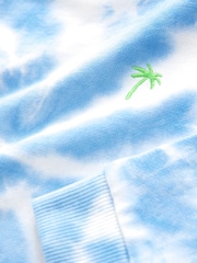Blue Tie Dye All Over Print 100% Cotton Sweatshirt (3mths-7yrs) - Image 6 of 6