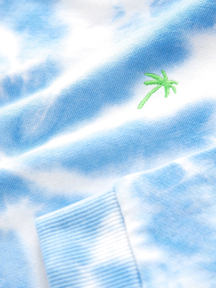 Blue Tie Dye All Over Print 100% Cotton Sweatshirt (3mths-7yrs) - Image 6 of 6