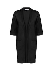 Saint Tropez Kila Half Sleeve Long Black Cardigan - Image 5 of 6
