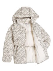 Tommy Hilfiger White Curve Abstract Logo New York Puffer Jacket - Image 7 of 8