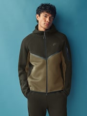 Хакі - Nike Tech Fleece Zip Up худі - Image 1 of 8