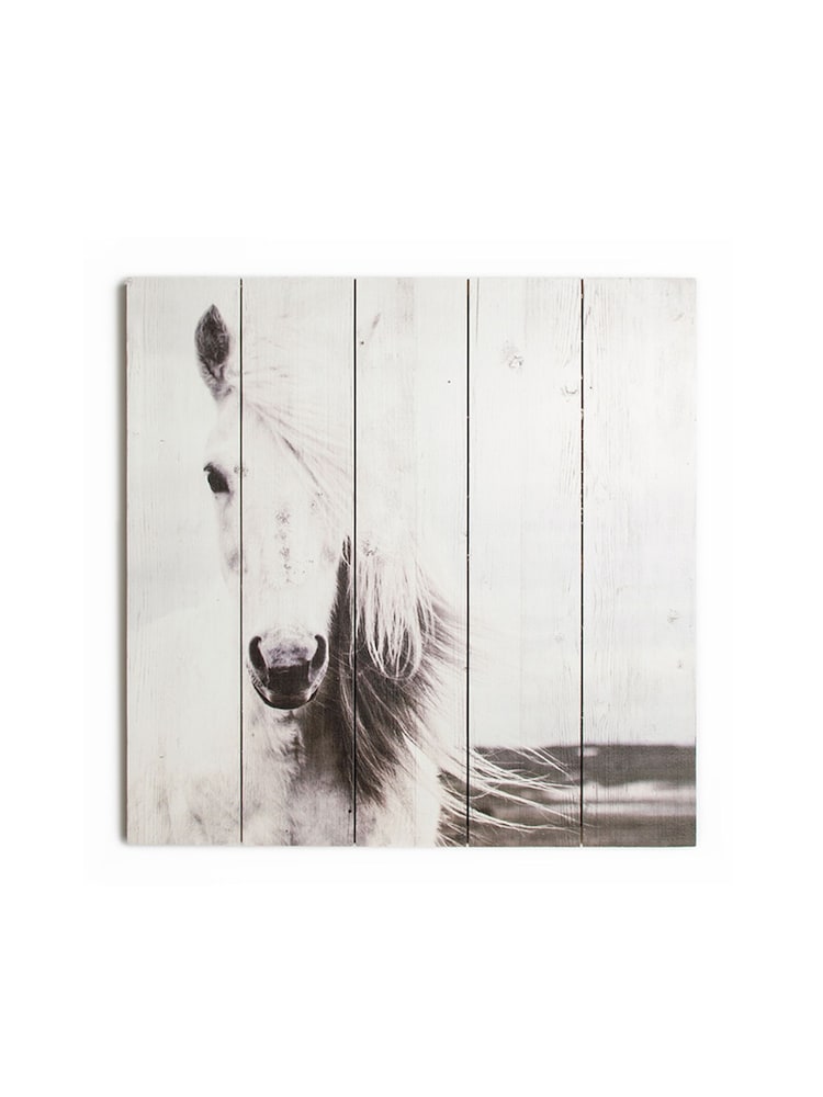 Art For The Home Neutral Horses Wooden Plaque - Image 2 of 2