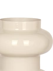 Libra Interiors Cream Ovolo Enamel Iron Vase Large - Image 4 of 6