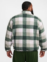 Fir/Jade - Nike Club Winterized Sherpa Quarter Zip Fleece Top - Imagen 2 de 6