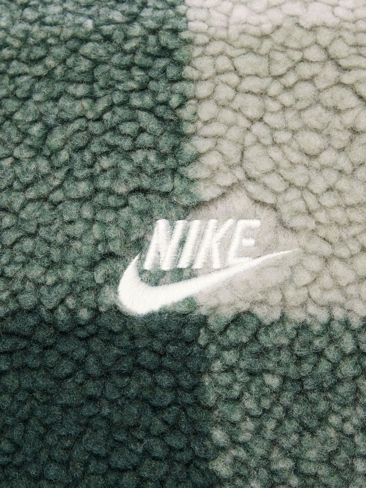 Fir/Jade - Nike Club Winterized Sherpa Quarter Zip Fleece Top - Imagen 6 de 6