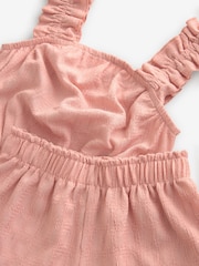 Pink Textured Vest and Short Set (3-16yrs) - Image 6 of 6