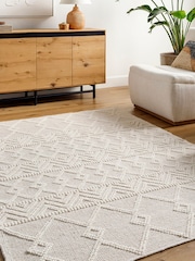 LIVABLISS Ivory Hygge Global Hand Woven Rug - Image 1 of 7