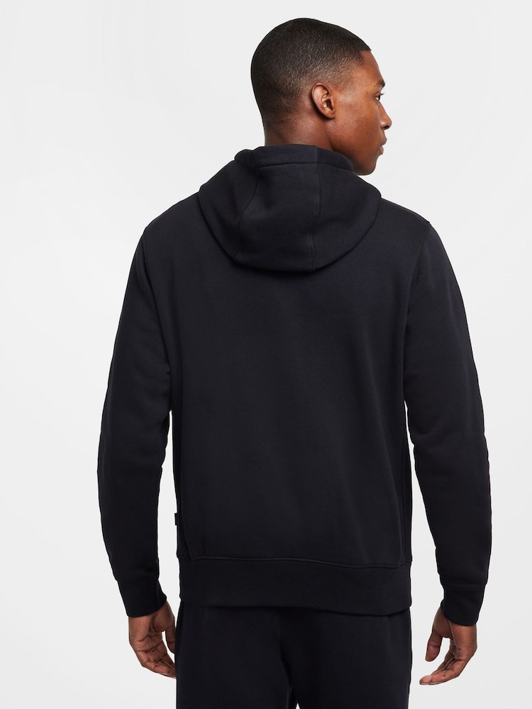 Nike Black Club Embroidered Pullover Hoodie - Image 2 of 9