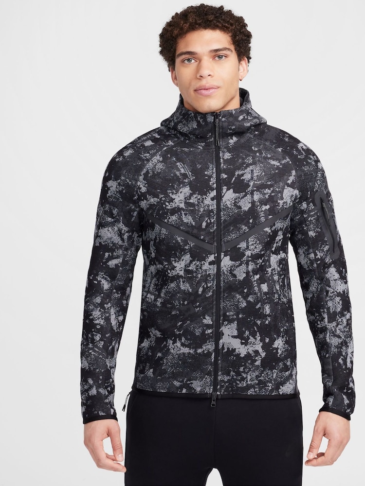 Nike Smoke Grey Smoke Grey Tech Fleece Camo Zip Up Hoodie - Image 1 of 11
