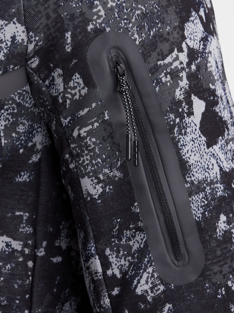 Nike Smoke Grey Smoke Grey Tech Fleece Camo Zip Up Hoodie - Image 10 of 11