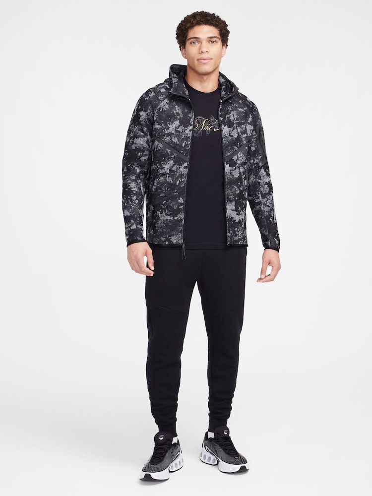 Nike Smoke Grey Smoke Grey Tech Fleece Camo Zip Up Hoodie - Image 6 of 11