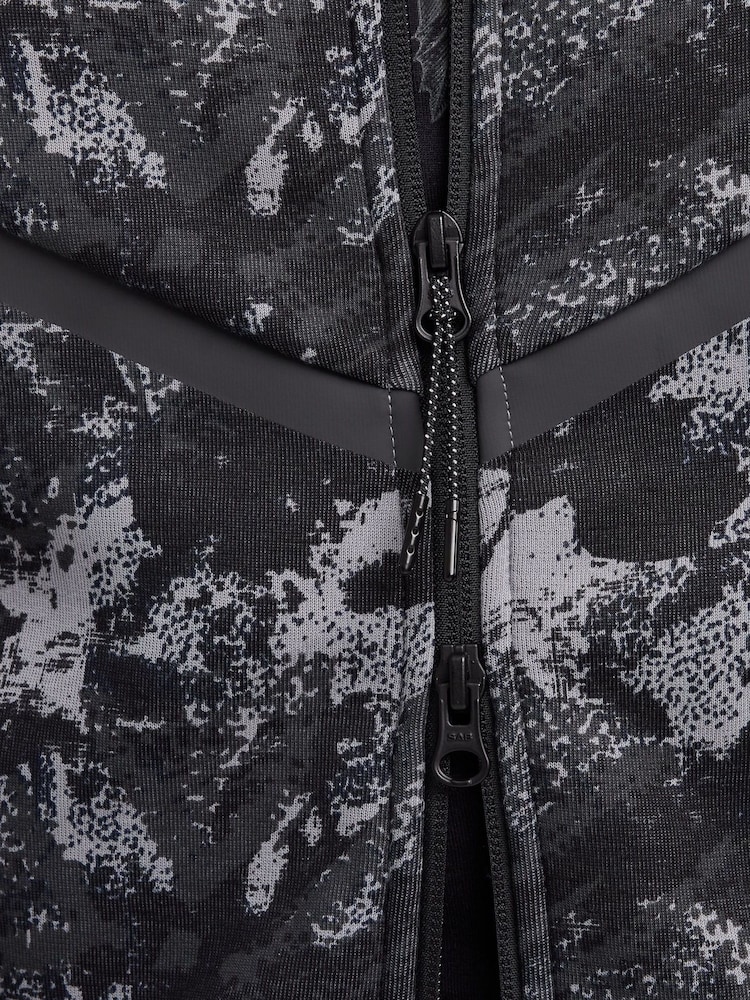 Nike Smoke Grey Smoke Grey Tech Fleece Camo Zip Up Hoodie - Image 8 of 11