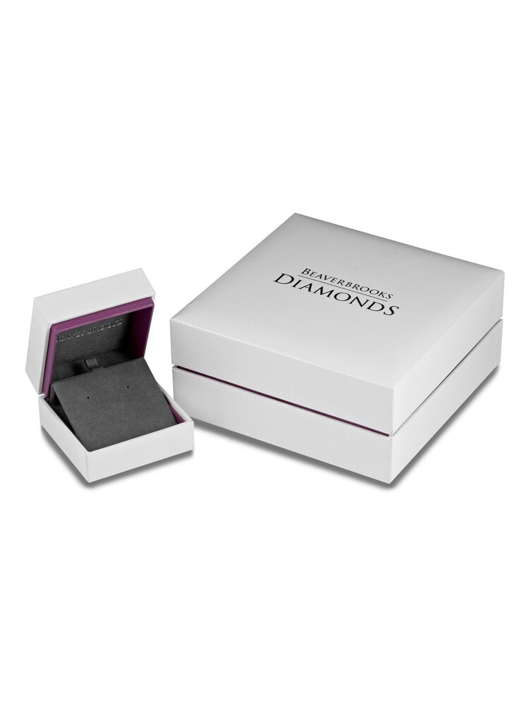 Beaverbrooks 9ct White Gold Diamond Cluster Stud Earrings - Image 3 of 3