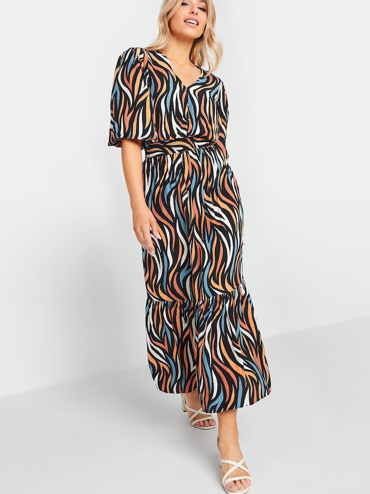M&Co Orange Shirred Waist Dress - Image 1 of 4 M&Co Orange Shirred Waist Dress - Image 1 of 4