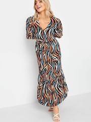 M&Co Orange Shirred Waist Dress - Image 2 of 4