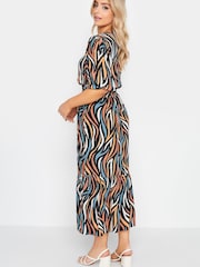 M&Co Orange Shirred Waist Dress - Image 3 of 4