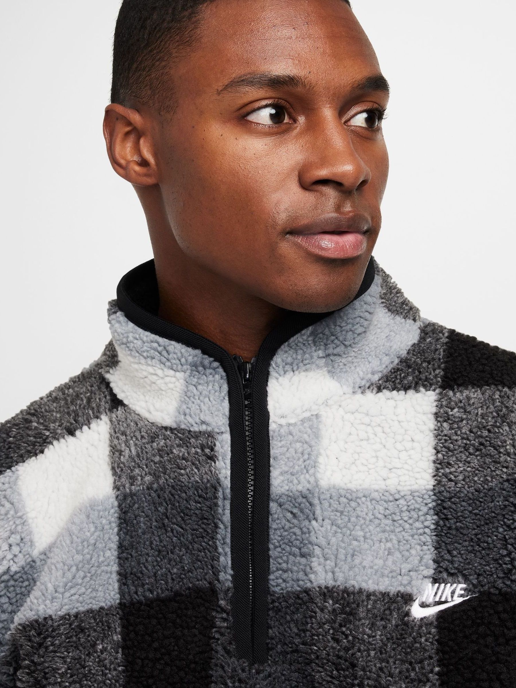 nike sherpa fleece crop top