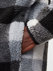 Negro/Blanco - Nike Club Winterized Sherpa Quarter Zip Fleece Top - Imagen 4 de 5