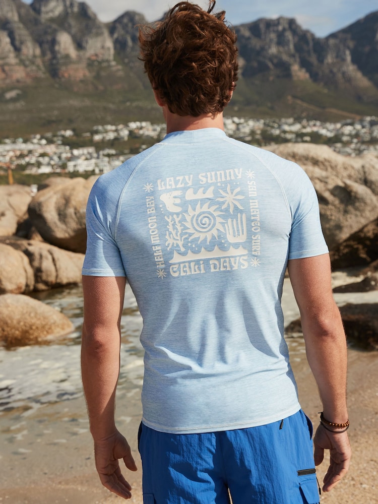 Blue Marl Rash Vest - Image 1 of 9