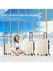 Set Of 2 Large Check-In & Small Carry-On Hardcase Travel Suitcase - Image 2 of 7