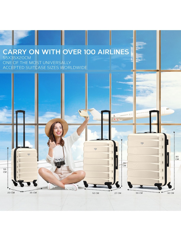 Set Of 2 Large Check-In & Small Carry-On Hardcase Travel Suitcase - Image 2 of 7