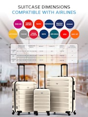 Set Of 2 Large Check-In & Small Carry-On Hardcase Travel Suitcase - Image 3 of 7