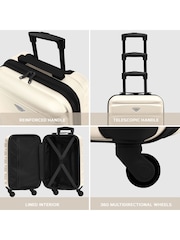 Set Of 2 Large Check-In & Small Carry-On Hardcase Travel Suitcase - Image 6 of 7