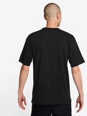 Nike Black Front Chest Tab 100% Cotton Logo T-Shirt - Image 2 of 3