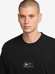 Nike Black Front Chest Tab 100% Cotton Logo T-Shirt - Image 3 of 3