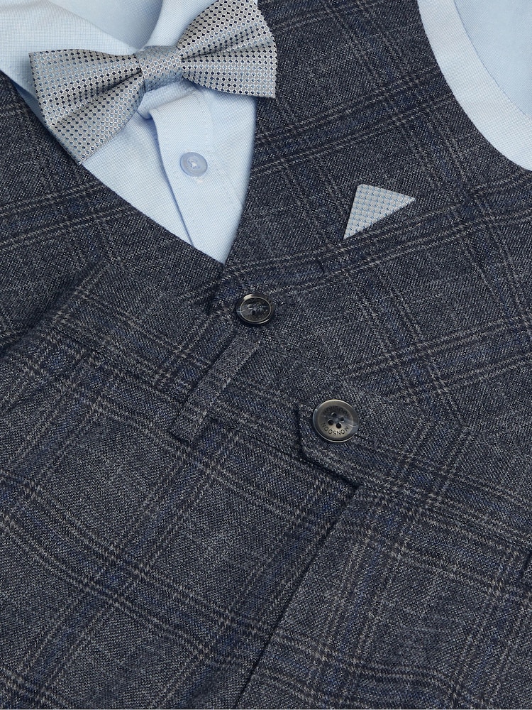 Monsoon Grey Rufus Check Suit 4 Piece - Image 4 of 4 Monsoon Grey Rufus Check Suit 4 Piece - Image 4 of 4