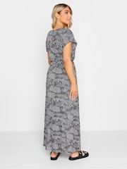 M&Co Blue Frill Sleeve Maxi Dress - Image 2 of 4