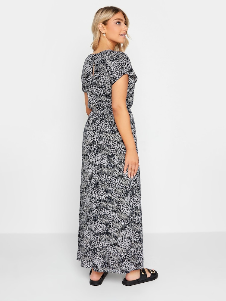 M&Co Blue Frill Sleeve Maxi Dress - Image 2 of 4