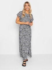 M&Co Blue Frill Sleeve Maxi Dress - Image 3 of 4