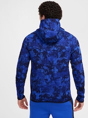 Nike Game Blue Smoke Grey Tech Fleece Camo Zip Up Hoodie - Image 2 of 10