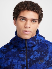 Nike Game Blue Smoke Grey Tech Fleece Camo Zip Up Hoodie - Image 3 of 10