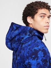 Nike Game Blue Smoke Grey Tech Fleece Camo Zip Up Hoodie - Image 4 of 10