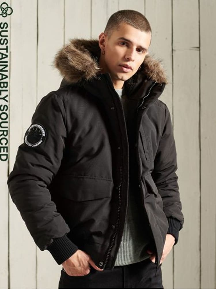 Superdry Black Everest Bomber Jacket - Image 1 of 6