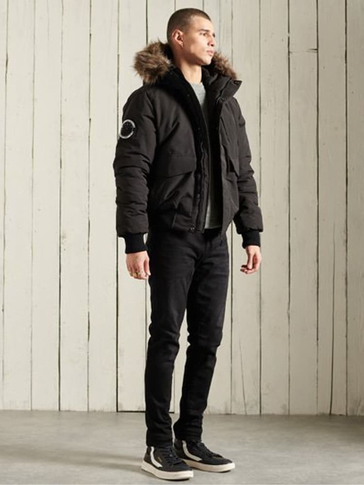 Noir - Blouson aviateur Superdry Everest  - Image 3 of 6
