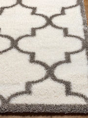 LIVABLISS Ivory Trellis Cloudy Shaggy Plush Pile Rug - Image 3 of 6