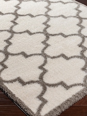 LIVABLISS Ivory Trellis Cloudy Shaggy Plush Pile Rug - Image 6 of 6