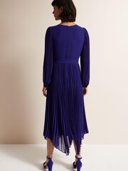 Phase Eight Blue Petra Cobalt Pleated Midi Dress - Image 2 of 6