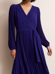 Phase Eight Blue Petra Cobalt Pleated Midi Dress - Image 5 of 6