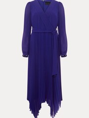 Phase Eight Blue Petra Cobalt Pleated Midi Dress - Image 6 of 6