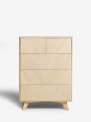 Natural Anderson Oak Effect 5 Drawer Chest of Drawers - Image 5 of 8