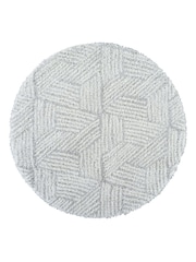 LIVABLISS Grey Geo Cloudy Shaggy Plush Pile Rug - Image 8 of 9
