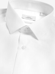 White Regular Fit Single Cuff Cotton Shirts 3 Pack - Image 10 of 11
