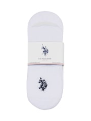 U.S. Polo Assn. White Invisible Socks 3 Pack - Image 2 of 3