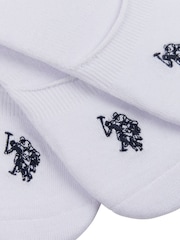U.S. Polo Assn. White Invisible Socks 3 Pack - Image 3 of 3