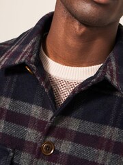 White Stuff Blue Hatchgate Check Jacket - Image 4 of 6